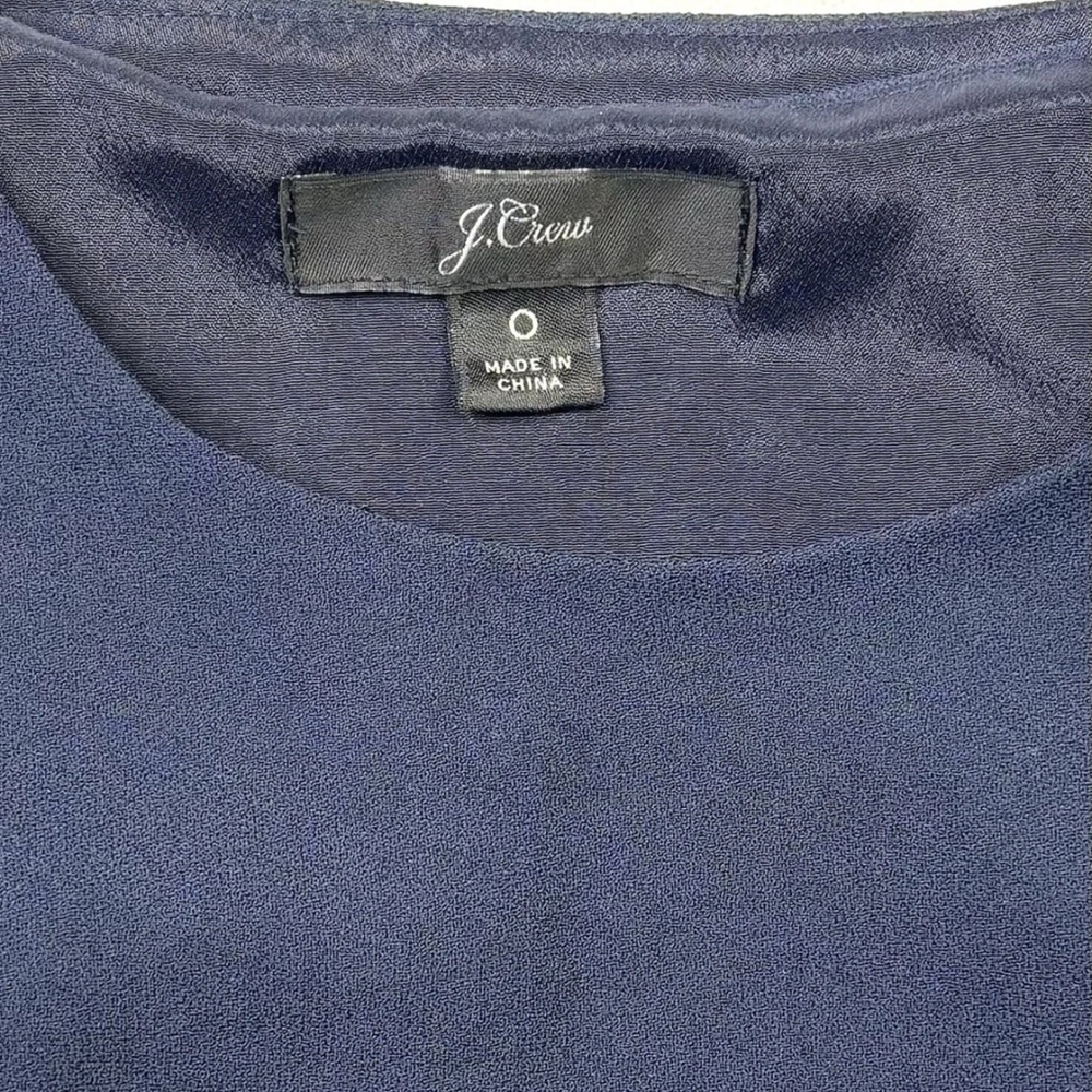 J.Crew Jumpsuit Women’s 0 Navy Sleeveless Ruffle Baggy - Picture 8 of 13